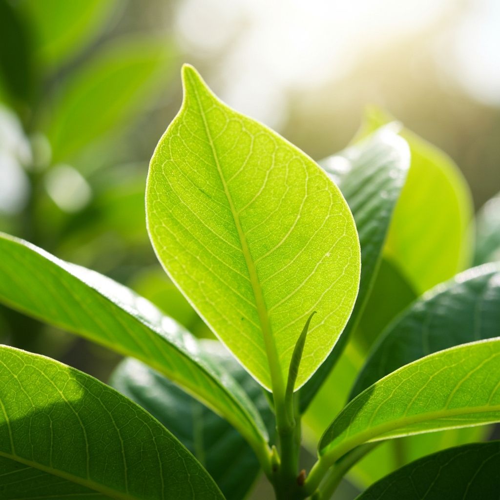 Dedaunan hijau segar